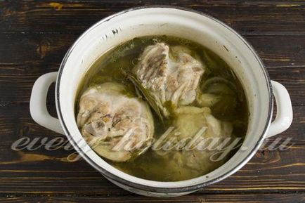 Csirke puding az óvodában, lépcsőzetes recept (só) Puding csirke az óvodában, egy lépésről lépésre recept