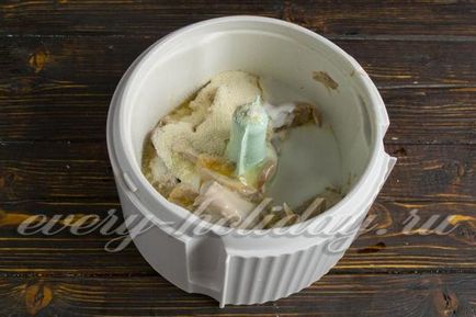 Csirke puding az óvodában, lépésenként recept (gyerek) Puding csirke az óvodában, egy lépésről lépésre recept