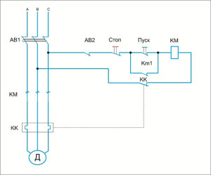 Circuit de pornire a motorului inductiv