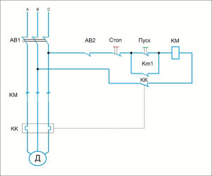 Схема пуску асинхронного двигуна