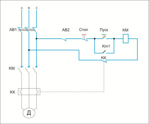 Схема пуску асинхронного двигуна
