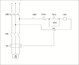 Схема пуску асинхронного двигуна