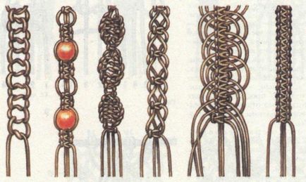 Схеми плетіння макраме опис шахматки, кишеню з візерунком, сітка і фото серветки, шнури і закладки