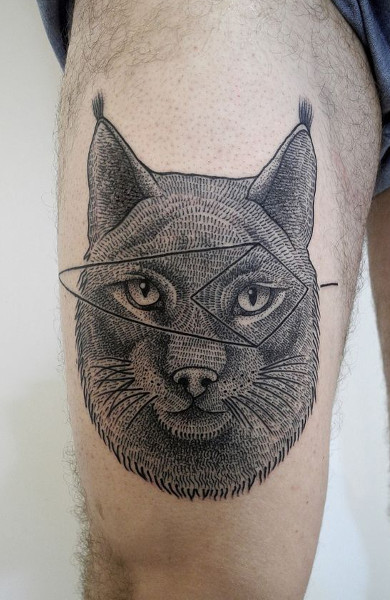 Tattoo lynx - adică, schițe și fotografii cu tatuaje