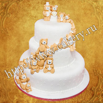 Торт ведмідь на замовлення, замовити дитячий торт у вигляді білого ведмедя на півночі, купити весільний торт
