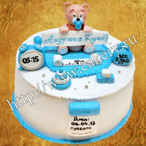 Торт ведмідь на замовлення, замовити дитячий торт у вигляді білого ведмедя на півночі, купити весільний торт