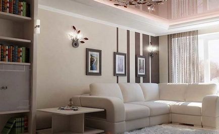 Sarok kanapé a nappaliban belső - Fotó és elhelyezési ajánlások