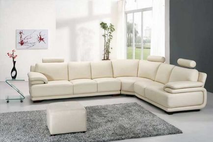 Кутовий диван в інтер'єрі вітальні - фото і рекомендації по розміщенню