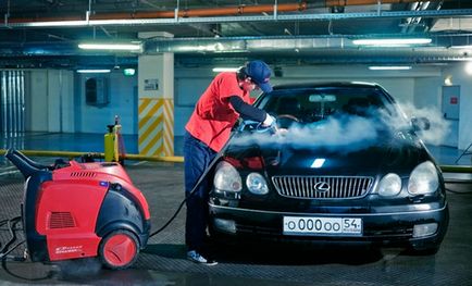 Spălați mașina pe chiuveta de abur, care este esența noii tehnologii, indemnizația autovehiculului