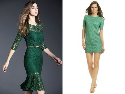 Rochie din dantelă verde - pentru femeile luminoase și active de modă