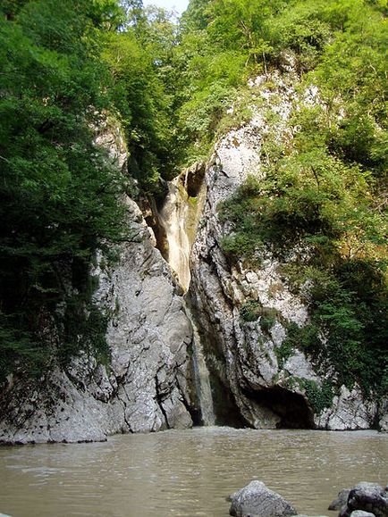 Агурскіе водоспади на мапі