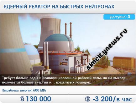 Атомна електростанція, новини simcity