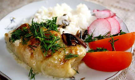 Ciuperci albe cu rețete de orez pentru gătit cu o fotografie