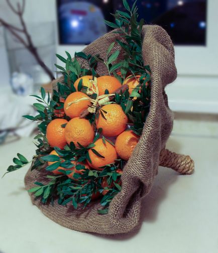 Buchet de tangerine cu maini proprii