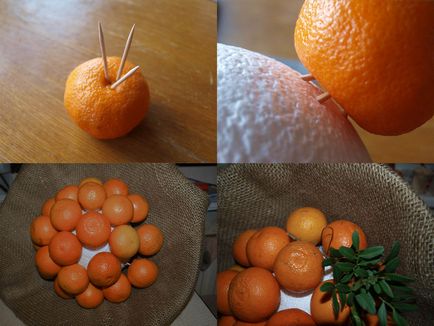 Buchet de tangerine cu maini proprii