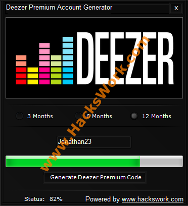 Deezer premium account generator