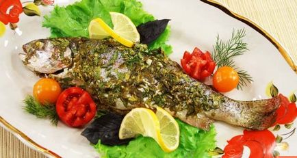 Trout kemencében sült a fólia és a szivárványos pisztráng recept