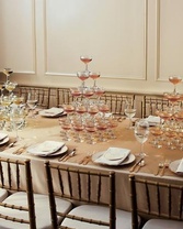 Idee pentru șampania decorului de nuntă
