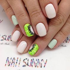 Як намалювати на нігтях ківі як виконати nail art з ківі