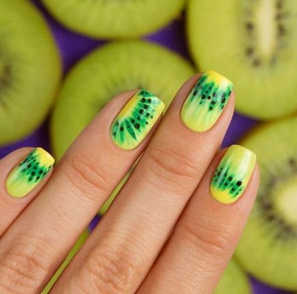 Як намалювати на нігтях ківі як виконати nail art з ківі