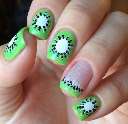 Як намалювати на нігтях ківі як виконати nail art з ківі