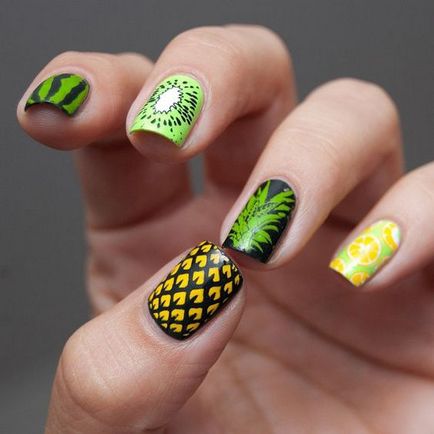 Як намалювати на нігтях ківі як виконати nail art з ківі
