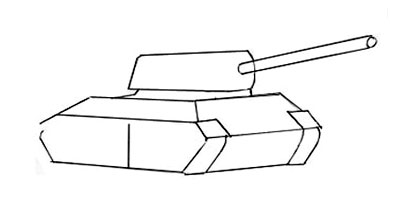 Cum de a desena un rezervor T-34-85 în creion pas cu pas