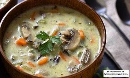 Как да се готви гъбена супа с грис от ечемик