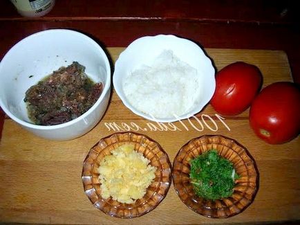 Cum să gătești roșii coapte cu carne și orez - feluri de mâncare fierbinți
