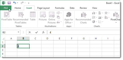 Cum se utilizează comenzile rapide de la tastatură pentru a atribui comenzile rapide de la tastatură la simboluri în Excel 2013