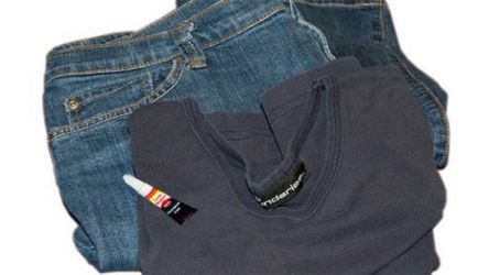 Як видалити клей з одягу
