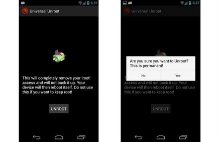 Hogyan lehet eltávolítani a jogot Android Root