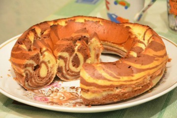 Cake „Zebra” recept és fotó a honlapon szól desszertek