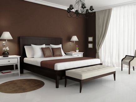Imagine de fundal maro în dormitor, fotografie și interior
