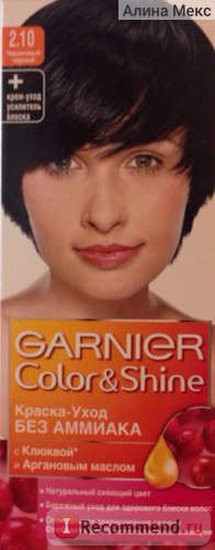 Фарба для волосся garnier color & amp; shine сяйво вашого волосся! - «відтінок чорничний чорний багато фото