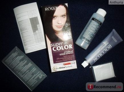 Vopsea pentru păr rocolor super color - «- afine negru - pe - prune, care a fost spălată în