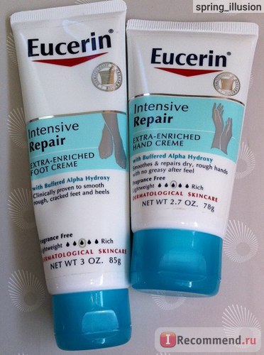 Крем для рук eucerin intensive repair extra-enriched hand creme fragrance free - «чим небезпечний