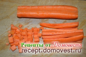 Piept de pui cu morcovi si mazare verde - retete de la gospodar