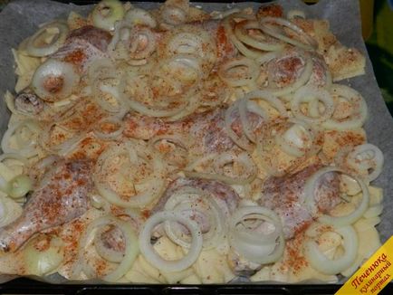 Пилешки печени с картофи (стъпка по стъпка рецепта със снимки)