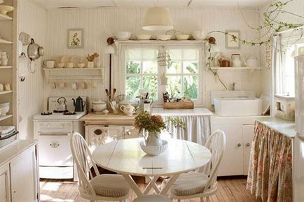 Bucătărie în stilul shebbie chic (41 fotografii) - fotografie, video, interior de unul singur
