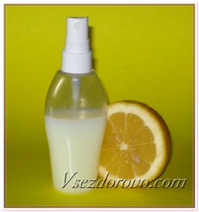 Lemon spray pentru păr strălucitor - fă-o singur