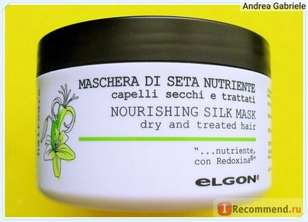 Hair Mask Elgon maschera di Seta nutriente (tápláló selyem maszk) - «ez a szakmai
