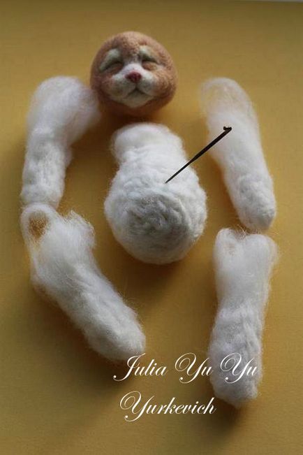 Master-class pe pisicuta smulia autor Julia Yurkevich - felting - studio de frumusete Tatiana Elkinoy