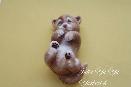 Master-class pe pisicuta smulia autor Julia Yurkevich - felting - studio de frumusete Tatiana Elkinoy