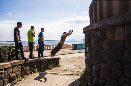 Mester osztályban Parkour traceurs francia