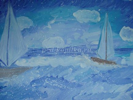 Майстер клас малювання захід на море - поетапне малювання морського пейзажу