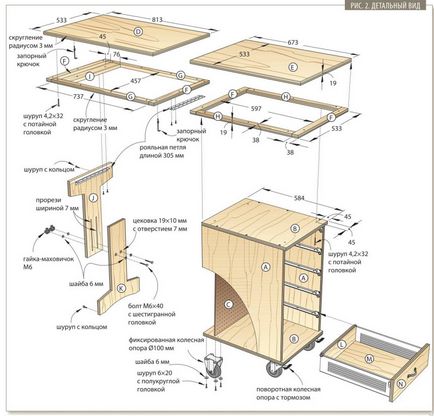 Мобільна тумба-верстак своїми руками