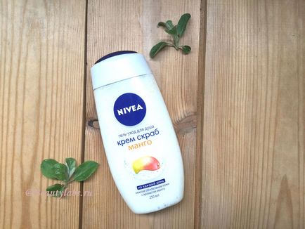 Nivea гель-догляд для душа «крем-скраб манго» тест-драйв, beauty labs