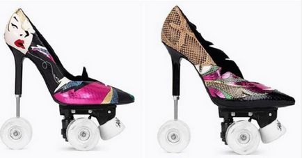 Pantofi pentru casa de moda extrema yves saint laurent a prezentat pantofi pe roti