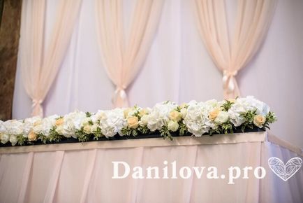 Înregistrarea nunții în restaurantul Yar, decor de studio de anastasia danilovoy